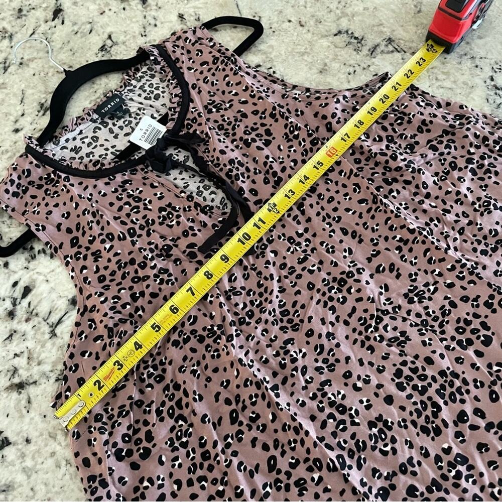 Torrid Brown Leopard Tie Neck Tank 1X NWT 11806739 - Picture 9 of 13